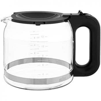 Jarra de vidrio Braun AX13210005 para cafetera, 12 tazas - transparente y negro