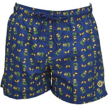 Bañador Ras ananas azul hombre estampado, color azul, para hombre