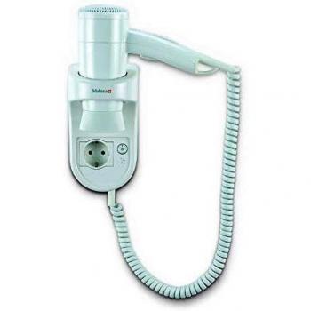 Prima 1200 socket secador de pelo inteligente pared con cable de espiral blanca y el zócalo