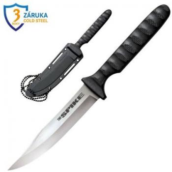 Cold Steel Bowie Spike, Black Faux G-10 Handle, Plain Edge w/ Sheath, CS-53NBS