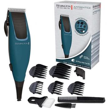 Remington Apprentice HC5020 Cortapelos con Cable, Cuchillas de Acero Inoxidable Autoafilables, Turquesa, Incluye Accesorios