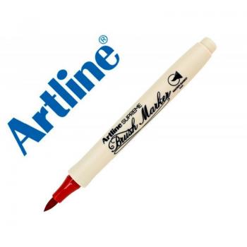 Rotulador Artline Supreme Brush EPFS Pintura Base de Agua Punta Tipo Pincel Trazo Fino Rojo Oscuro