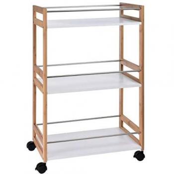 BigBuy Cooking Carrito Camarera de Bambu Bravissima Kitchen, Talla Unica