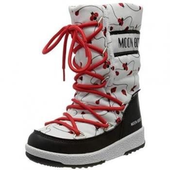 Moon-boot Boys Jr Girl Quilted Ladybug Wp Snow Boots, White