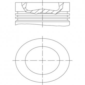 Pistón Original MAHLE 028 PI 00155 002 con Anillas