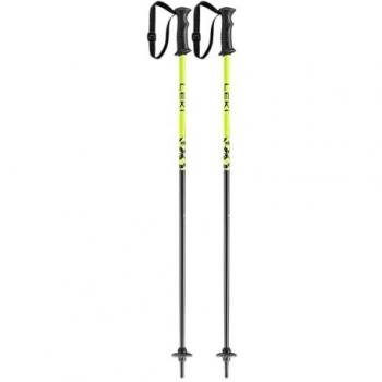 Bastones de Esquí Leki Junior Rider Amarillo Neón para Niños, Par, 85 cm, Diseño Infantil, Material Resistente y Ligero