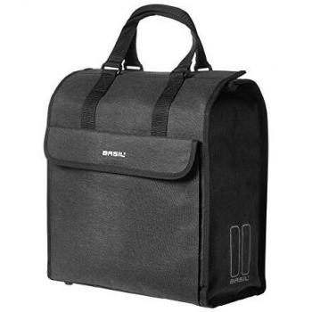 Basil Shoppertasche Mira Borsa da bicicletta, Unisex Adulto, Nero, 17 l