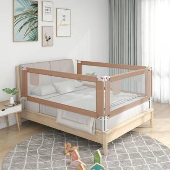 Barandilla de Seguridad para Cama de Niño - Tela Gris Taupe 160x25 cm