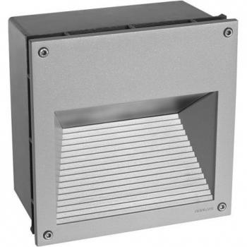 Aplique de jardín de aluminio Namsos 22 cm, integrado con LED, empotrable, IP65