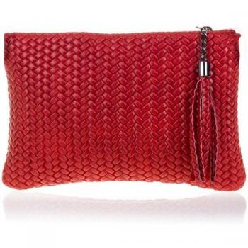Oleggio Bolso bandolera Mujer. Piel auténtica Gamuza Grabado Espiga. Made in Italy. Vera Pelle Italiana