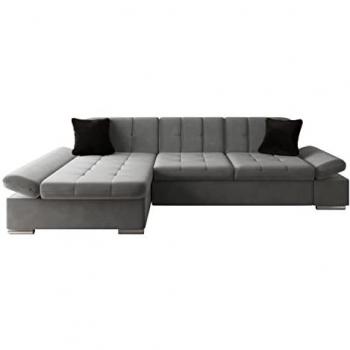 Sofá Rinconero Comfivo 152 con Función de Descanso y Caja de Ropa de Cama, Magic Velvet, 278 x 161 x 76 cm