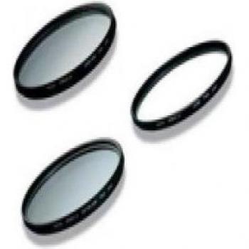 Kit de Filtros Digitales Hoya 62 mm (UV, Densidad Neutra, Polarizador) y Adaptador para Flash Sony