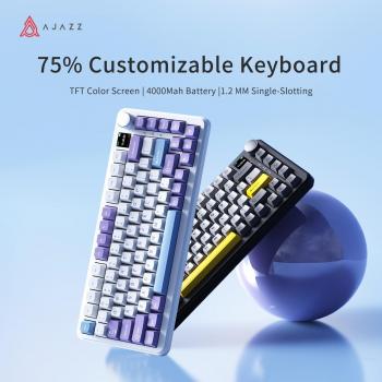 AJAZZ AK820 MAX PLUS Triple Mode RGB Gaming Mechanical Keyboard with TFT Screen and Hot Swap Capability