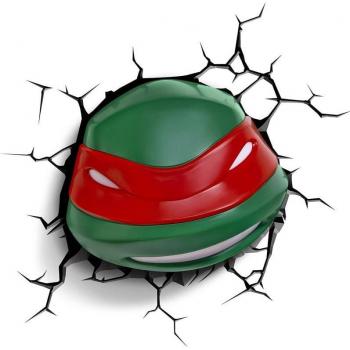 Lámpara LED Ninja Rafael - Iluminación decorativa 3D para fans de las Tortugas Ninja