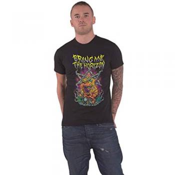 Bring Me The Horizon Smoking Dinosaur Black T-Shirt for Men - Sizes S to XXL