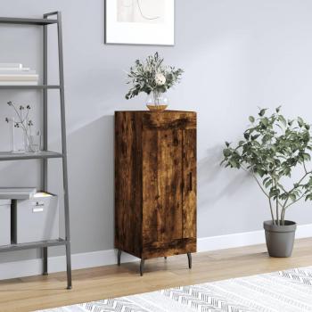 Aparador de madera de ingeniería 34,5x34x90 cm en color roble ahumado, mueble de almacenaje para salón, buffet y armario auxiliar