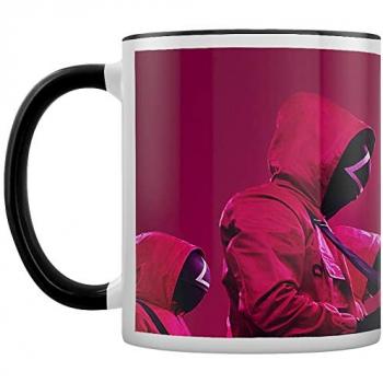 Taza Cerámica Premium 315 ml El Juego del Calamar con Diseño Interno Enmascarados de Netflix