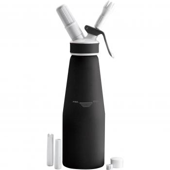 Lacor 68604 - Sifón para crema, aluminio, 0,5 l, color negro