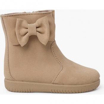 Botas de niña de serraje con lazo lateral grande