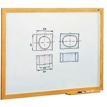 Pizarra blanca estratificada marco madera Faibo 100x200cm