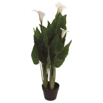 Planta Artificial Cala 100 cm con Maceta de Alta Calidad para Interior