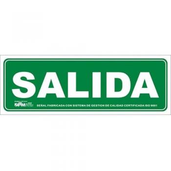 Señal de Salida PVC Clase A 1mm Distancia Visible 10m