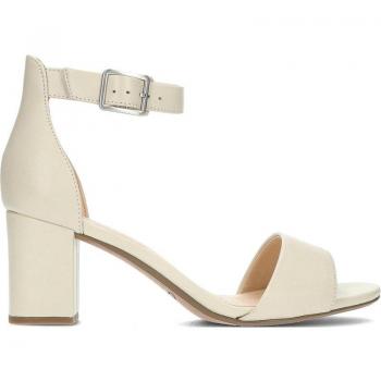 Sandalia Clarks 26177448 Deva Mae Ivory Leather de Mujer, sandalias de mujer en color marfil, diseño elegante y cómodo, fabricadas en cuero, plantilla acolchada para mayor confort, suela antideslizante,