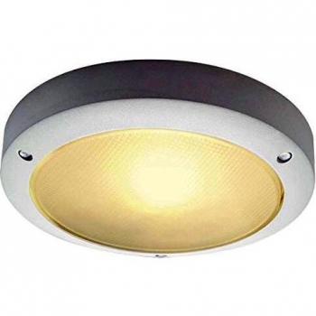 Lámpara de Exterior SLV Bulan, Redonda, Blanca, E14, Máx. 60W, Cristal Satinado, IP44