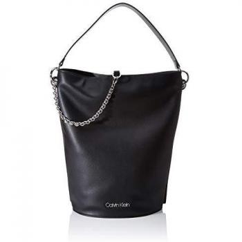 Calvin Klein - Chained Hobo, Shoppers y bolsos de hombro Mujer, Negro