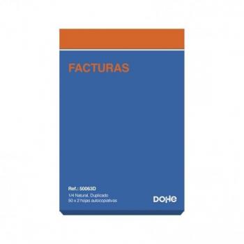 Talonario de Facturas DOHE 50063D 1/4 100 Hojas (10 Unidades)