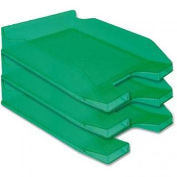 Bandeja de Sobremesa de Plástico Q-Connect Verde Transparente 240x70x340 mm KF04198