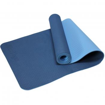 MAXYOGA® Esterilla para Yoga/Pilates/Gimnasia de Material ecológico TPE. Yoga Colchoneta Esterilla Antideslizante y Ligero con Grosor de 6mm, tamaño 183cm x 61cm. -Azul Oscuro