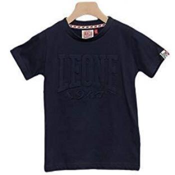 Leone - Camiseta de Manga Corta Estampada para niños - Azul Marino