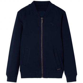 Sudadera infantil con cremallera azul marino 128