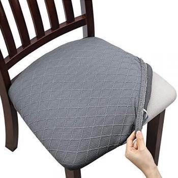 Fuloon Fundas Sillas Comedor, Fundas Protectoras para Sillas Elasticas,Funda Asiento Silla Desmontables Lavables para Comedor Hotel Banquete de Boda Decoración,6 Funda sillas Comedor