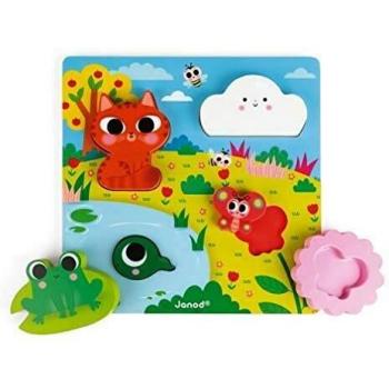 Janod- Hide and Seek Puzzle Nature 6 pcs