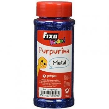Fixo Kids 39030 - Purpurina azul metalizada. Bote de 100 gramos.