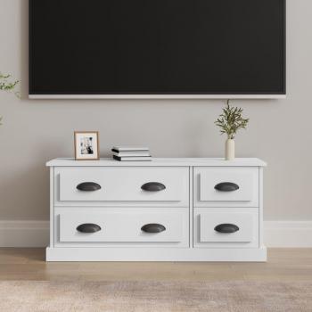 Soporte de TV blanco 100x35,5x45 cm madera multicapa