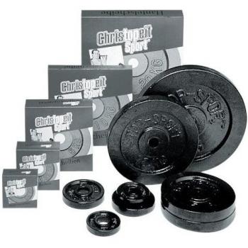 Christopeit - Pesas (hierro fundido, orificio de 30 mm), color negro negro Guss schwarz Talla:10,00 Ø 30 mm