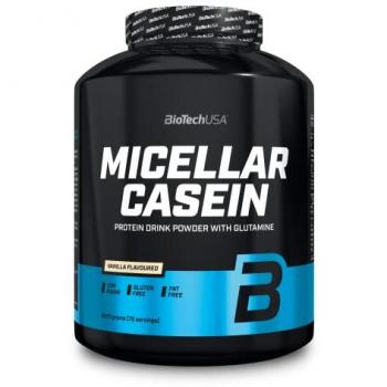 Micellar Casein 2,27 kg - Proteína de caseína micelar en polvo, tiempo de absorción prolongado, sin gluten y sin grasa, con L-Glutamina añadida, sabor vainilla