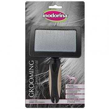 Inodorina Carda-Cepillo Redoneado para Perros de Pelo Corto, Largo Desenredante de Muda