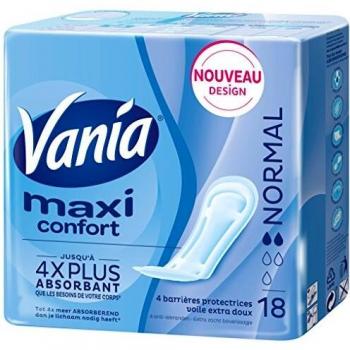 Toallas Higiénicas Vania Maxi Comfort Normal - Paquete de 18 unidades
