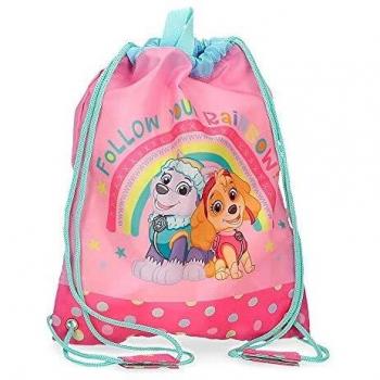 La Patrulla Canina Paw Patrol Follow Your Rainbow Bolsa de Merienda Rosa 27x34 cms Poliéster