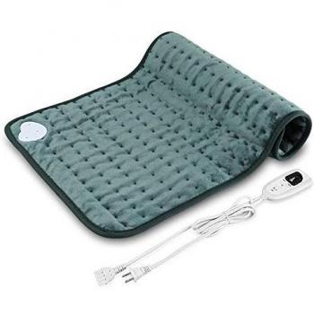 Almohadilla Elèctrica Térmica, Mefine Mantas Eléctricas espalda y cuello, 75W Calentamiento Rápido con 6 Niveles Temperatura, 4 Modes Temporizadores, para Lumbares, Espalda, Abdome
