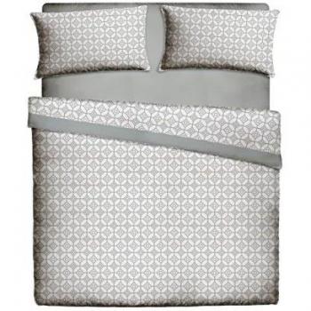 Pikolin Home Juego Sábanas de Cama Estampado Geométrico 3 piezas, Sábana Encimera, Bajera, Funda de Almohada, 50% Algodón, Transpirables, Suave, Varias Medidas