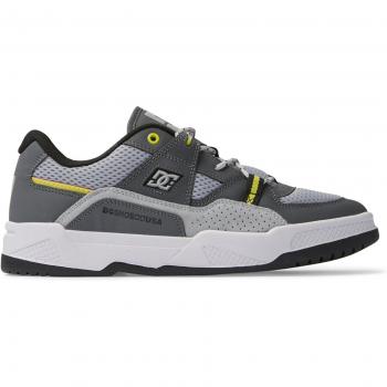 Zapatillas de hombre DC Shoes Construct White-Grey-Yellow ADYS100822-WYY, características: diseño en color blanco, gris y amarillo, construcción duradera, suela de goma para mejor tracción, plantilla acolchada para comodidad