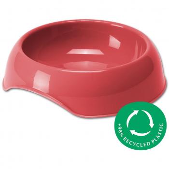 YAGU NATURE - Comedero reciclado para perros, eco-friendly, estilo único, color coral, capacidad de 350 ml, dimensiones 17x17x4.3 cm