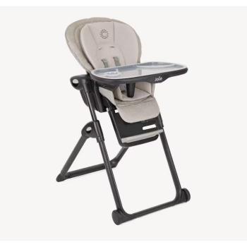 Joie Trona Mimzy Recline - Trona de bebé con múltiples posiciones reclinables, asiento acolchado y lavable, bandeja ajustable en 3 posiciones, plegado compacto para almacenamiento fácil, arnés de seguridad de 5
