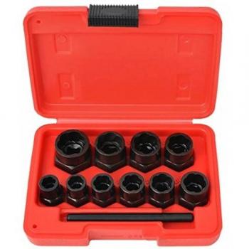 vidaXL Juego de extractor de pernos y tuercas da?adas 11 piezas acero