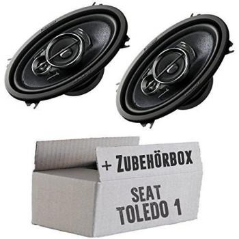 Seat Toledo 1 Heck - Pioneer TS-A4633i 4x6' 3-Weg Custom-Fit Oval Lautsprecher - Einbauset